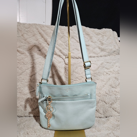 Fossil MINT GREEN Crossbody Bag & Matching Wallet Set CLEAN!! - Picture 5 of 16